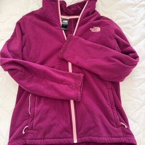 The North Face Girls' Raspberry Full-Zip Fleece Hoodie